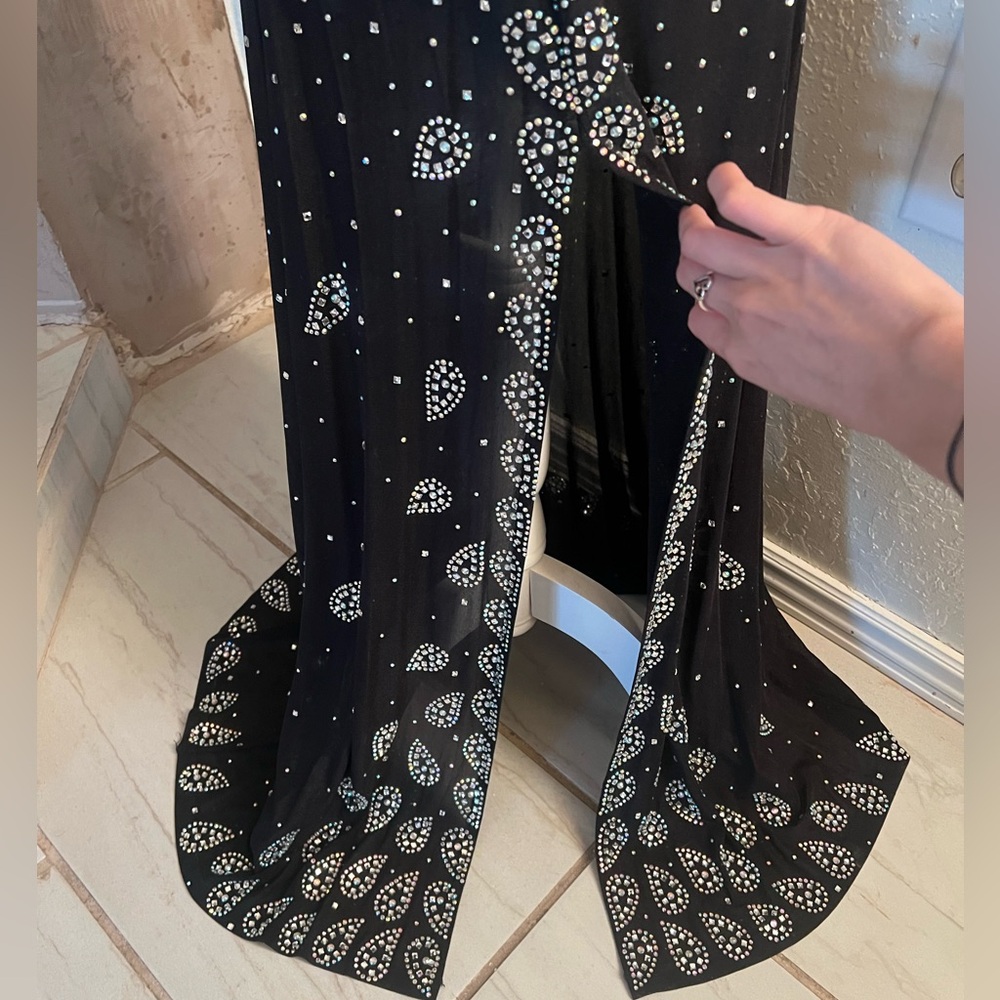 BANJUL SHEER MESH RHINESTONES DRESS - Picture 8 of 14